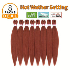 Pre-Stretched Braiding Hair Extensions 50 8 Cm Easy Crochet Braid 8 Packs