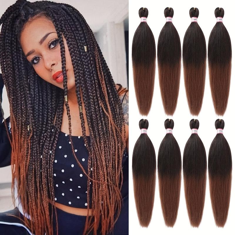 Pre-Stretched Braiding Hair Extensions 50 8 Cm Easy Crochet Braid 8 Packs
