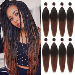 Pre-Stretched Braiding Hair Extensions 50 8 Cm Easy Crochet Braid 8 Packs