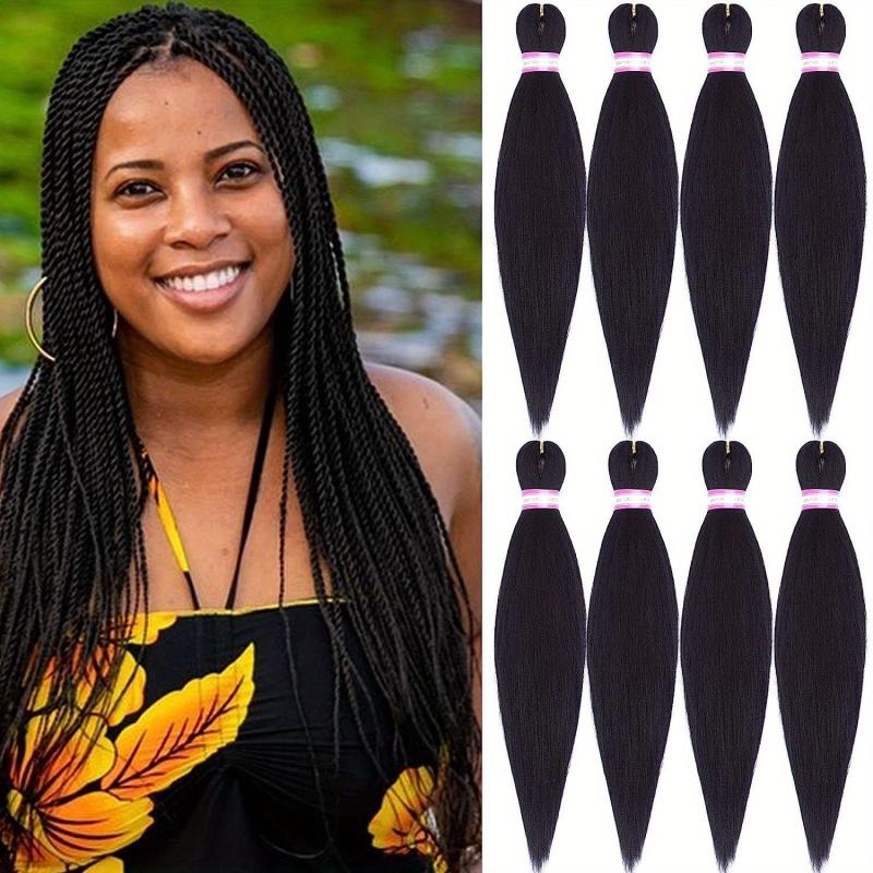 Pre-Stretched Braiding Hair Extensions 50 8 Cm Easy Crochet Braid 8 Packs