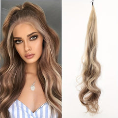 Flexible Steel Wire Wrap Around Long Ponytail Extensions