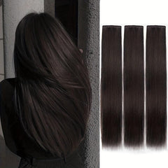 Thick Long Straight Clip In Extensions Pack of 3 for Women Girls 50.8 cm