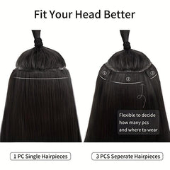 Thick Long Straight Clip In Extensions Pack of 3 for Women Girls 50.8 cm