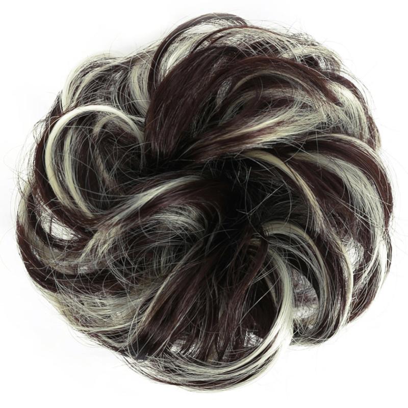 Curly Wavy Messy Hair Bun Extension
