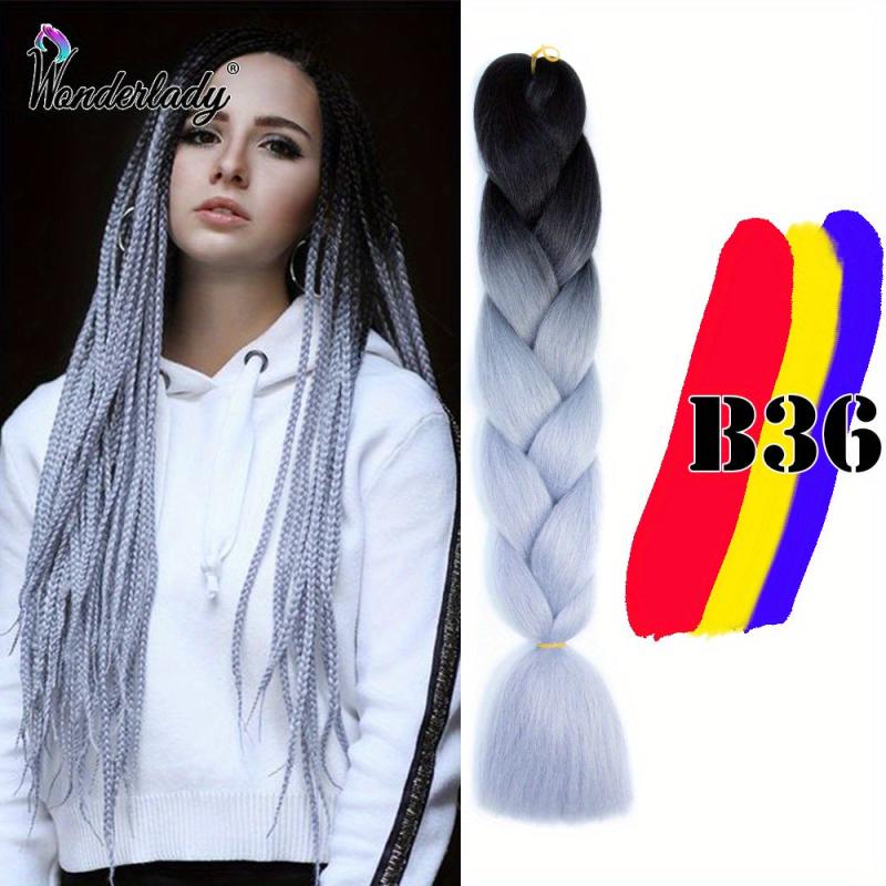 Ombre Synth. Braiding Hair 60-96cm Jumbo Box Braids Ext.