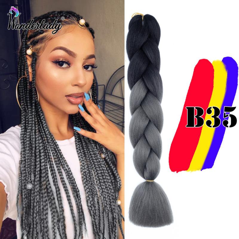 Ombre Synth. Braiding Hair 60-96cm Jumbo Box Braids Ext.