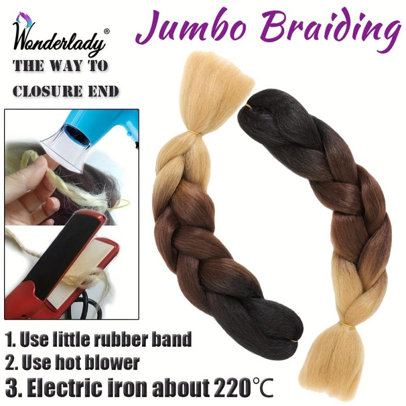 Ombre Synth. Braiding Hair 60-96cm Jumbo Box Braids Ext.