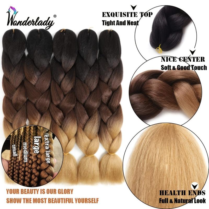 Ombre Synth. Braiding Hair 60-96cm Jumbo Box Braids Ext.