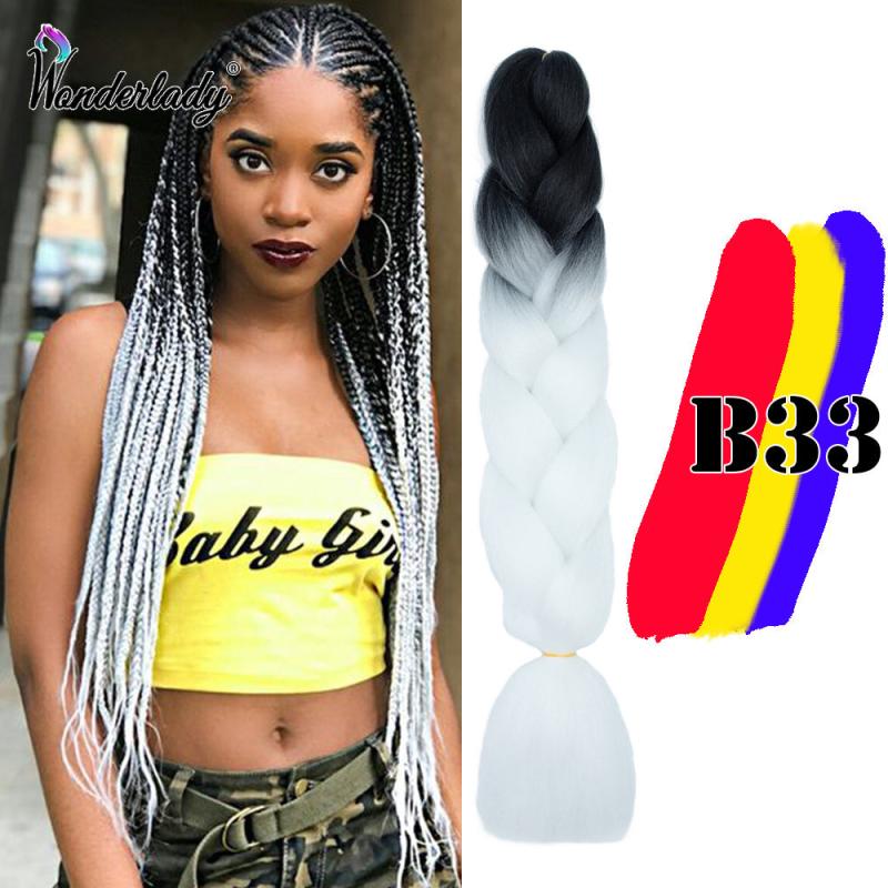 Ombre Synth. Braiding Hair 60-96cm Jumbo Box Braids Ext.