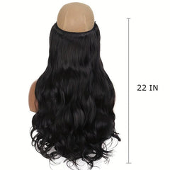 55-88 cm Long Wavy Hair Extensions Invisible Wire Synthetic Hairpieces