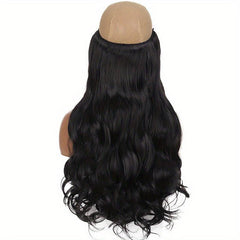 55-88 cm Long Wavy Hair Extensions Invisible Wire Synthetic Hairpieces
