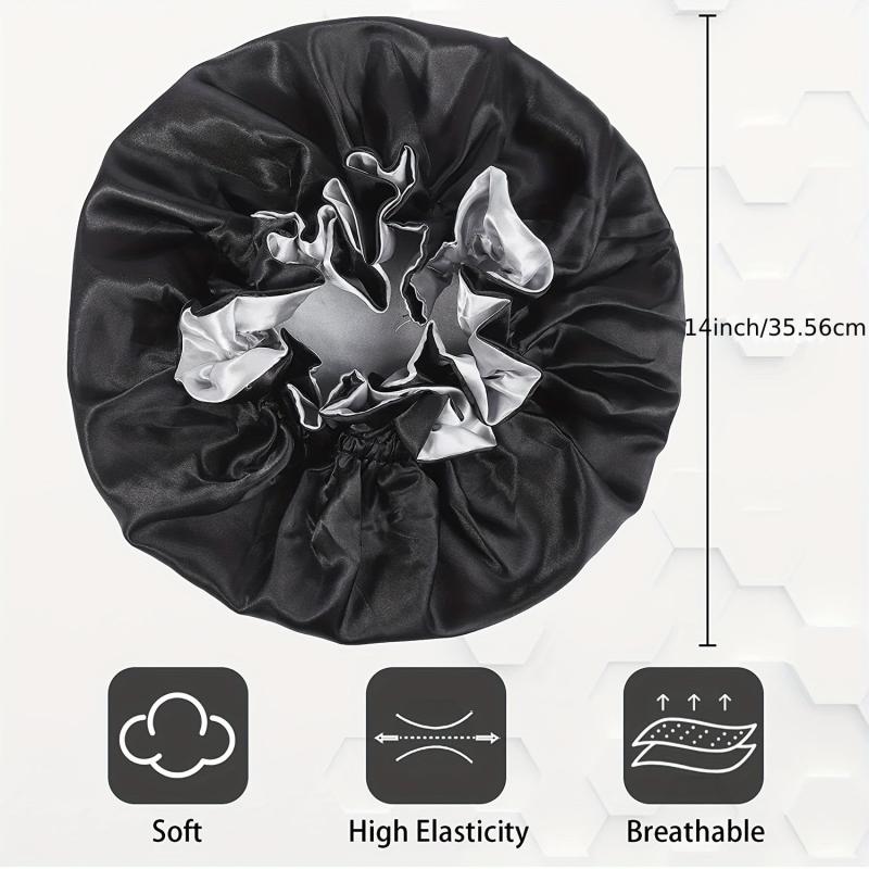 Satin Reversible Sleeping Cap for Women Hair Care Bonnet