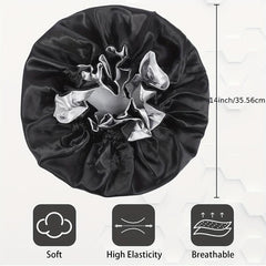 Satin Reversible Sleeping Cap for Women Hair Care Bonnet