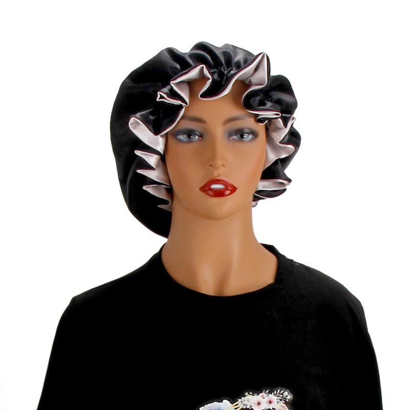 Satin Reversible Sleeping Cap for Women Hair Care Bonnet