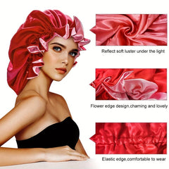 Satin Reversible Sleeping Cap for Women Hair Care Bonnet