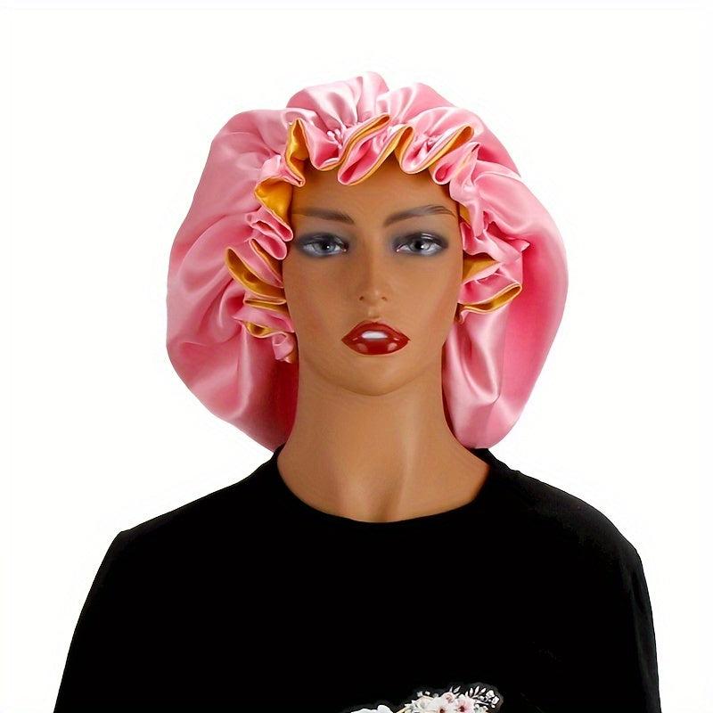 Satin Reversible Sleeping Cap for Women Hair Care Bonnet