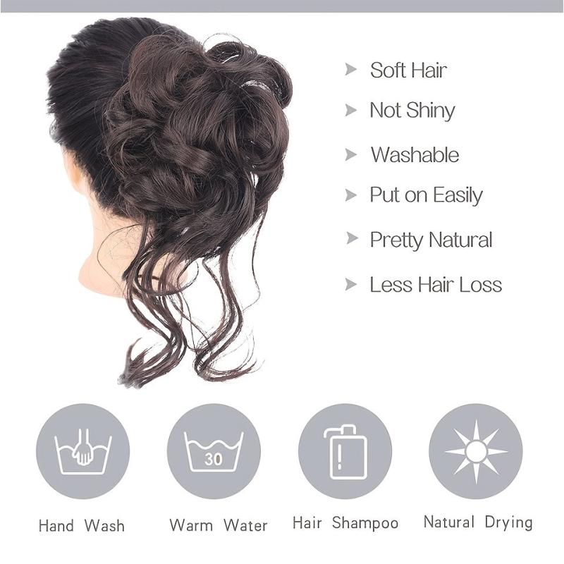 Hair Bun Wig Clip Synthetic High Temperature Filament