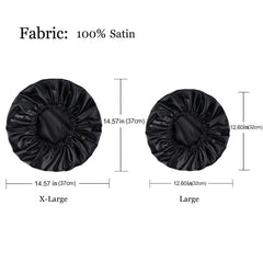 Satin Beauty Cap Double Layer Elastic Band Head Wrap