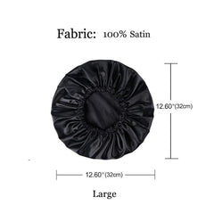 Satin Beauty Cap Double Layer Elastic Band Head Wrap