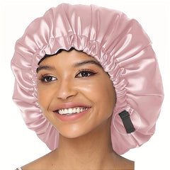 Satin Beauty Cap Double Layer Elastic Band Head Wrap