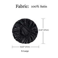 Satin Beauty Cap Double Layer Elastic Band Head Wrap