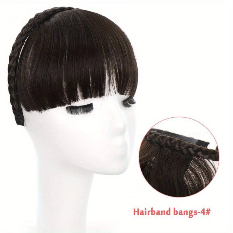 Synthetic Bangs With Braid Headband Clip In Hair Extension