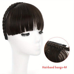 Synthetic Bangs With Braid Headband Clip In Hair Extension