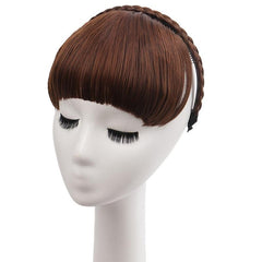 Synthetic Bangs With Braid Headband Clip In Hair Extension