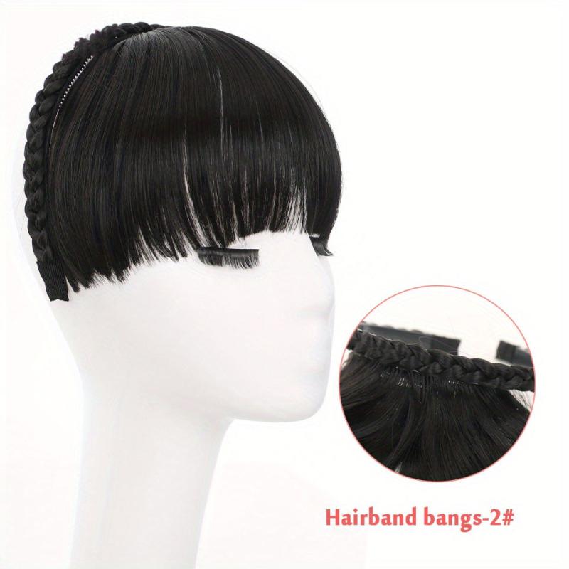 Synthetic Bangs With Braid Headband Clip In Hair Extension