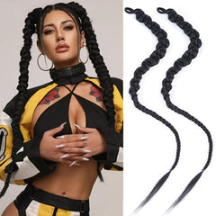 Long Braided Boxing Ponytail Hairpiece