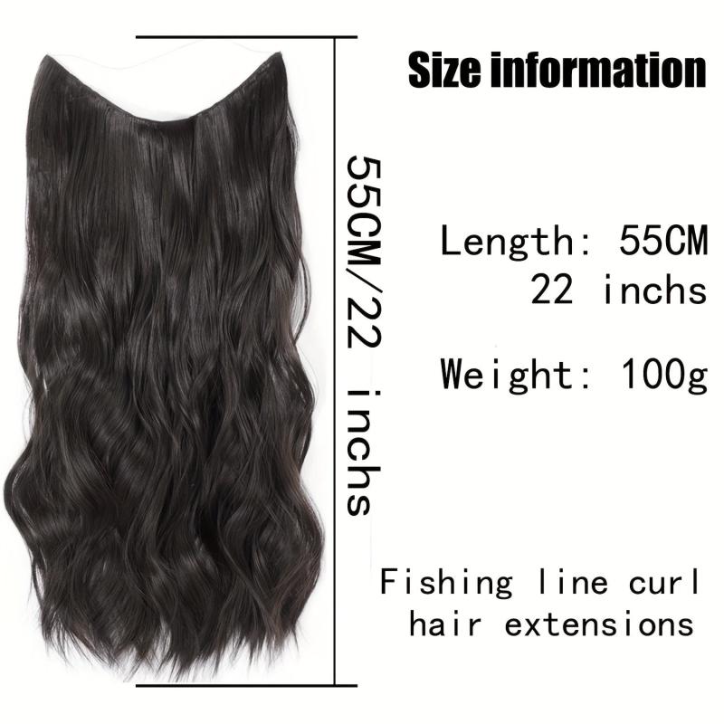 Invisible Line Hair Extension Long Wave Wig Piece