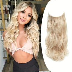 Invisible Line Hair Extension Long Wave Wig Piece