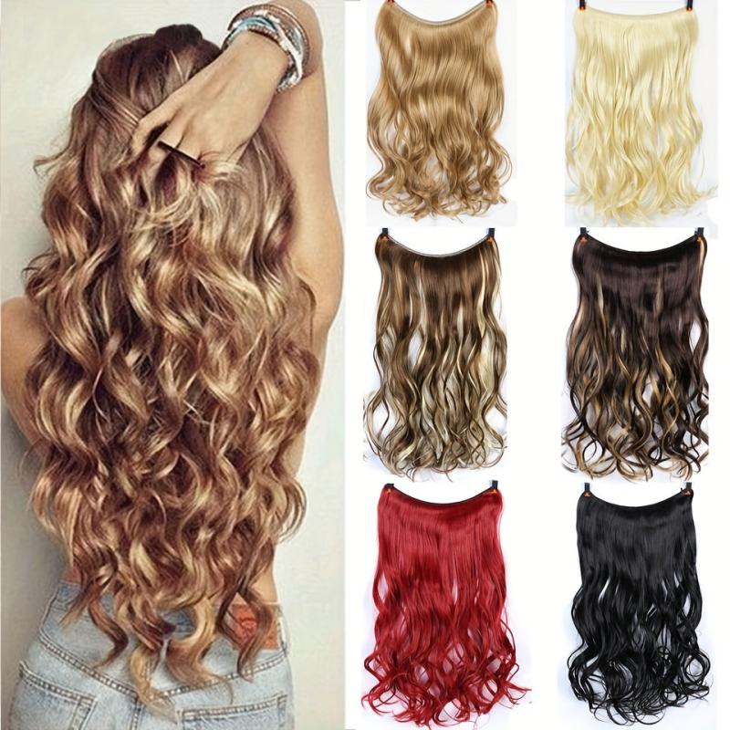 Invisible Line Hair Extension Long Wave Wig Piece
