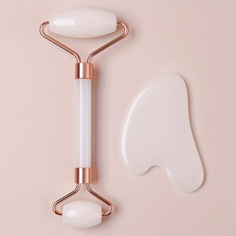 Jade Roller & Gua Sha Set for Face Massage Self Care
