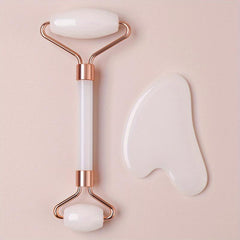 Jade Roller & Gua Sha Set for Face Massage Self Care