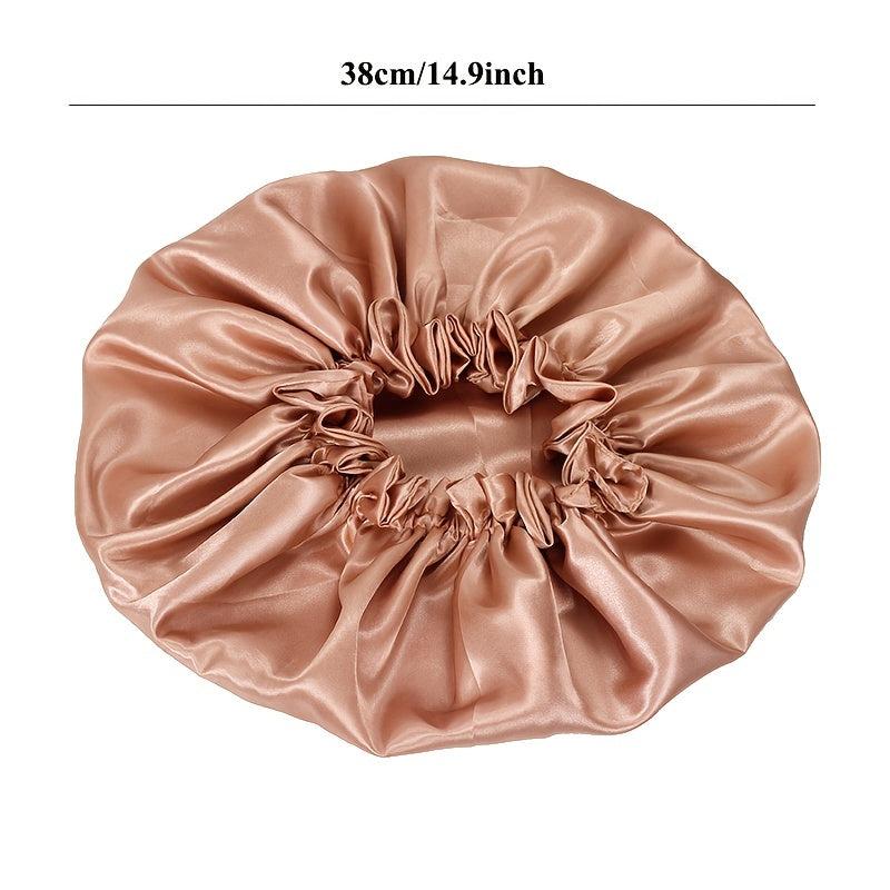Adjustable Silk Satin Bonnet for Women - XL Size Sleep Cap for Curly Hair