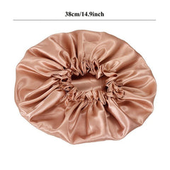 Adjustable Silk Satin Bonnet for Women - XL Size Sleep Cap for Curly Hair