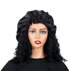 Adjustable Silk Satin Bonnet for Women - XL Size Sleep Cap for Curly Hair