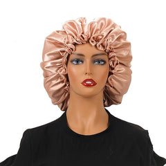 Adjustable Silk Satin Bonnet for Women - XL Size Sleep Cap for Curly Hair