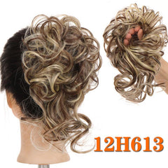 Messy Curly Hair Bun Chignon Elastic Hair Band Scrunchy Donut Updo Extensions
