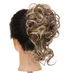 Messy Curly Hair Bun Chignon Elastic Hair Band Scrunchy Donut Updo Extensions