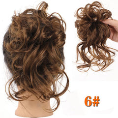 Messy Curly Hair Bun Chignon Elastic Hair Band Scrunchy Donut Updo Extensions
