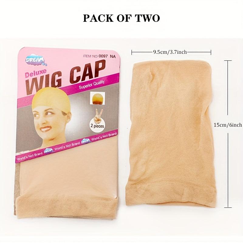 Stretchy Nylon Wig Caps For Women 2 Pcs
