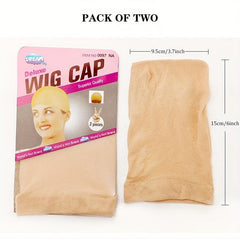 Stretchy Nylon Wig Caps For Women 2 Pcs