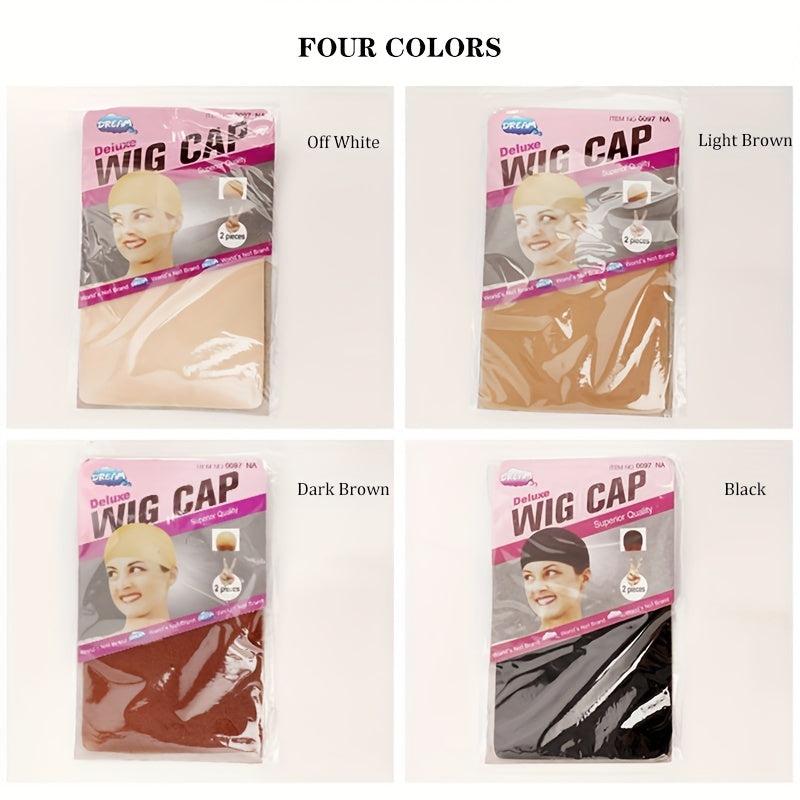 Stretchy Nylon Wig Caps For Women 2 Pcs