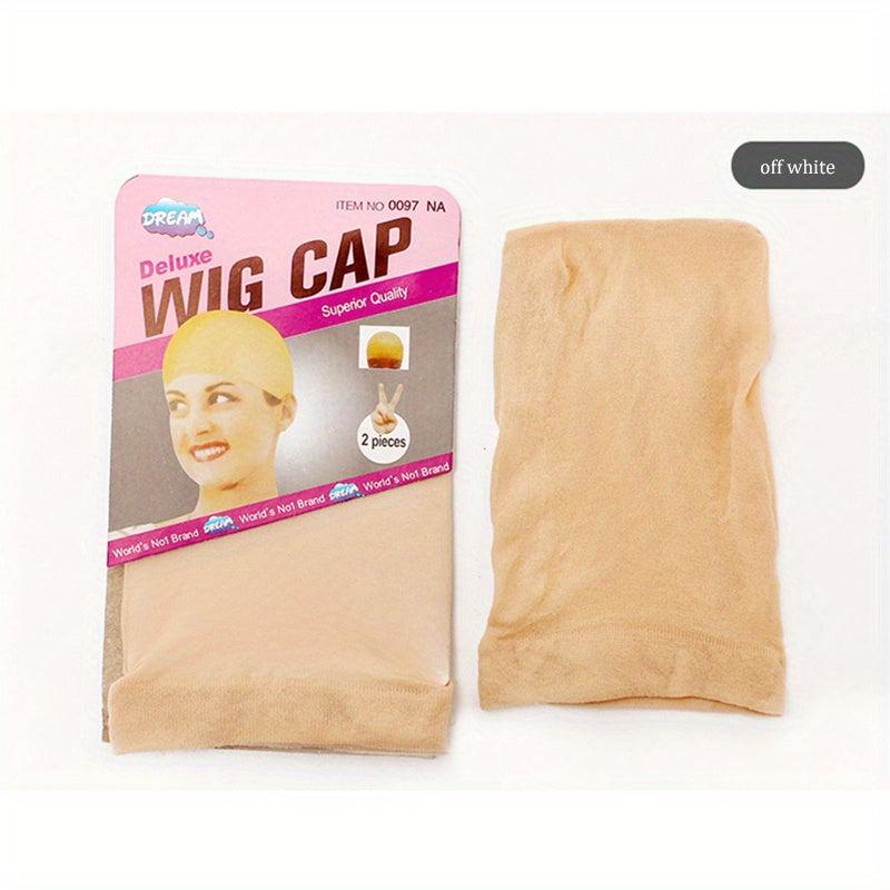 Stretchy Nylon Wig Caps For Women 2 Pcs