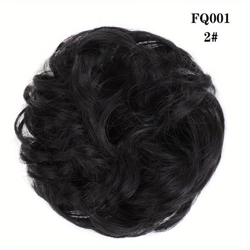 Messy Hair Bun Scrunchies Extension Curly Wavy Chignon Updo Hairpiece