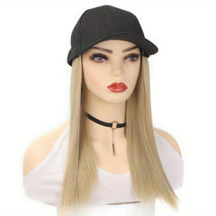 Blonde Hat Wig Baseball Cap Hair Extensions