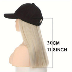Blonde Hat Wig Baseball Cap Hair Extensions