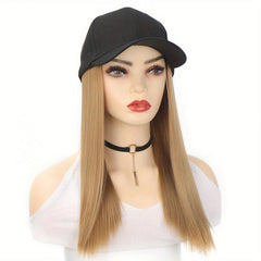 Blonde Hat Wig Baseball Cap Hair Extensions